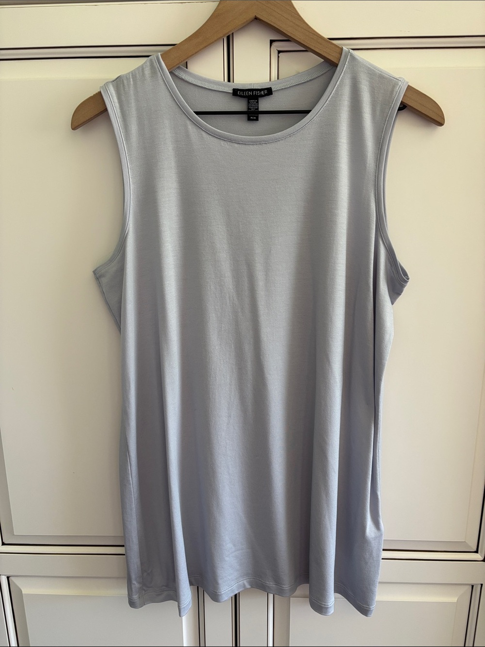 Eileen Fisher Long Tank Top Gray Tencel Elastane Stretch Layer Women’s Medium